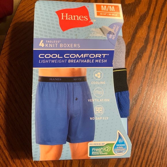 Hanes Other - Hanes 4-Pack Cool Comfort Mesh Boxers - Size M